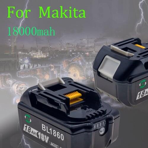 For Makita 18V 18000MAH BL1860 BL1850 BL1830 LXT400 BHR240Z Power Tool Set Lithium Ion Battery Indicator Light Charger