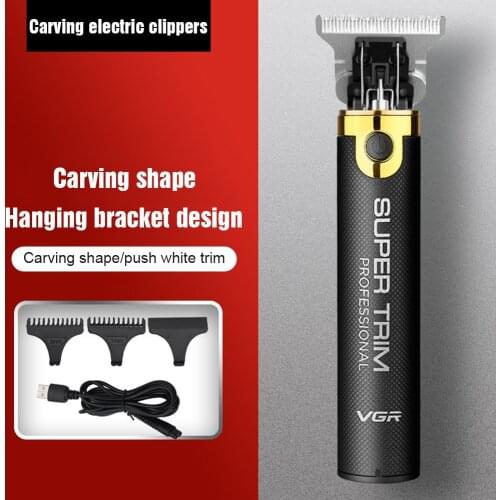 Retro Oil Head Display Fader Electric Hair Clipper For Men Rechargeable LED Light Shaver Trimmer Beard Barber Hair Trimme