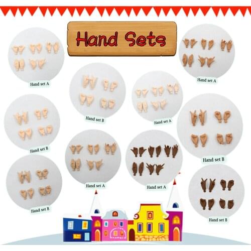 Fortune Day Blyth Hand Set for the Joint body white ,flesh,tan,black,super black skin 1/6 BJD