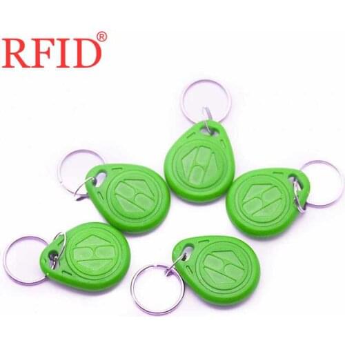 ID 125khz EM4100 TK4100 Read Only Keyfob Key Fobs RFID Green Keychain Token Tags Proximity Smart For Access Control Card 50PCS