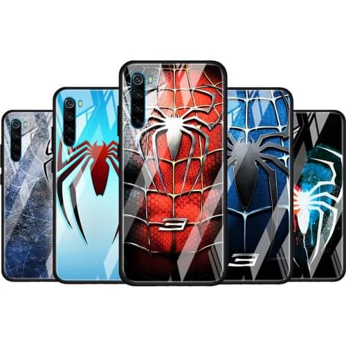 Spider Marvel Cool for Xiaomi Redmi K40 K30 K20 Pro Plus 9C 9A 9 8A 7 Luxury Shell Tempered Glass Phone Case Cover