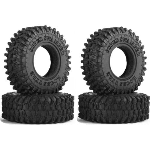 4PCS 52X18mm 1.0 inch Soft Rubber Wheel Tires Tyre for 1/24 RC Crawler Car Axial SCX24 90081 AXI00002 Upgrade Parts
