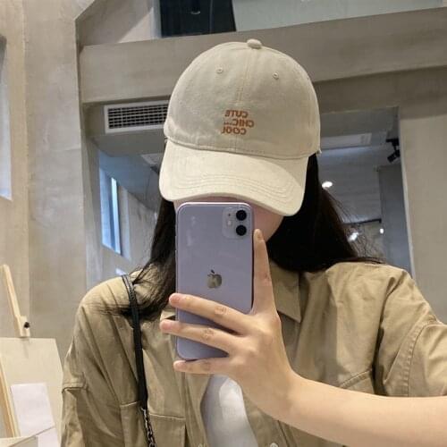 Summer Baseball Cap Female Korean Letter Embroidery Casual Sunshade Sunscreen Peaked Cap Dome Outdoor Shopping Hat