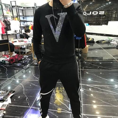 Best selling mens casual hoodies New street sweatshirts Cotton slim hoodies Diamond letter pullovers