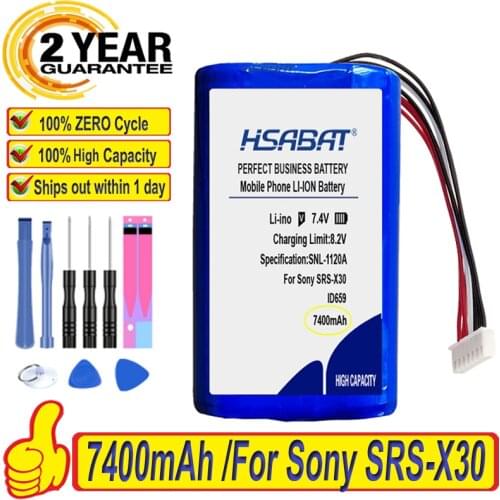 Top Brand 100% New 7400mAh ID659 ID659B ST-06S Battery for Sony SRS-X30, SRS-XB3, SRS-XB30, SRS-XB40 Batteries + free tools