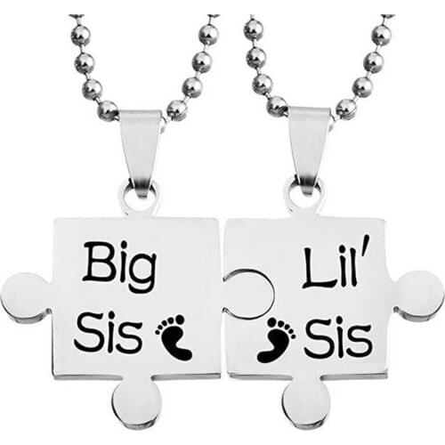 Oeinin Creative Keychain Man Big Sis Lil Sis Key Chain Bags Letter Letter Color Key Ring Zinc Alloy Pendant Accessories Brelok