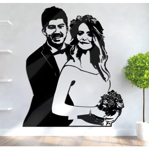 Creative 3D Acrylic custom made INS photo Customized Wedding photo Wall sticker DIY Character customization wedding Gifts
