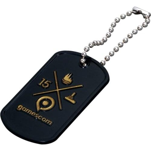 Personalized funny dog ID tag with sculpted custom text Custom pet ID tag for small to medium sized dogs