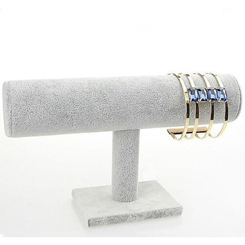Jewelry Stand Multipurpose Soft to Touch Velvet Jewelry T-Bar Display Stand for Bracelet