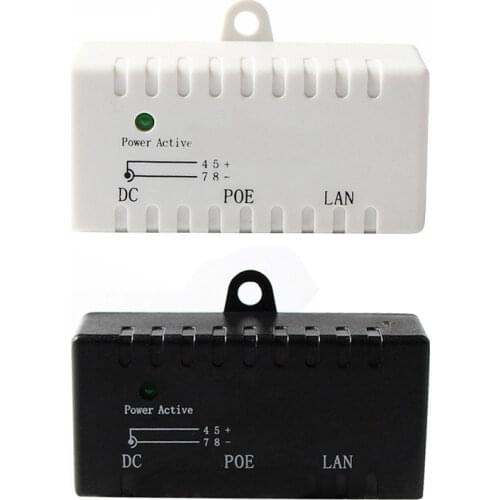 Splitter Poe Injector Rj45 Dc 5.5Mm x 2.1Mm Input Passive Adapter Connector For Ip Network Camera