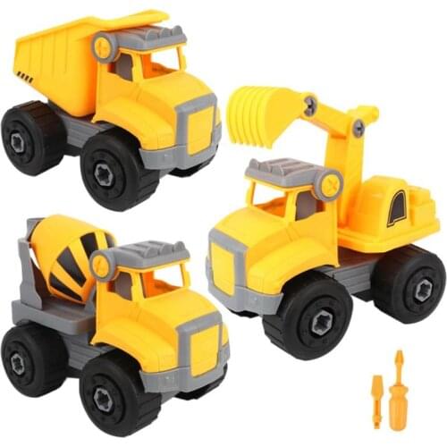 DIY Assembly Construction Truck Excavator Set Hand-eye Coordination Hand Flexibility Building Car Model Children Toys