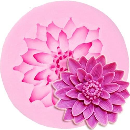 Bloom Rose Silicone Cake Mold 3D Flower Fondant Mold Cupcake Jelly Candy Chocolate Decoration Baking Tool Moulds
