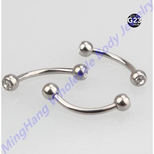 Mixed 4 Size 16g Titanium G23 Eyebrow Ring Ear Cartilage Helix Stud Piercing Body Jewelry 12pcs/lot