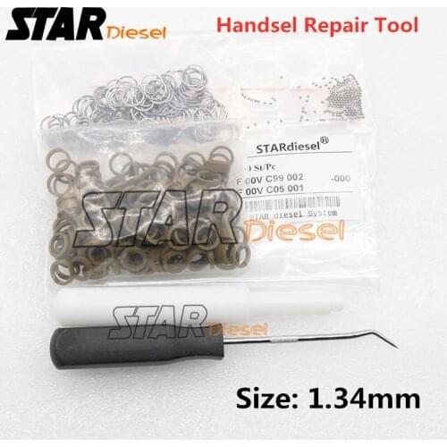 STAR Diesel 200pcs F00VC99002 F00VC05001 Steel Ball Repair kits 1.34mm Common Rail Injector Sealing Ring Gasket In bulk