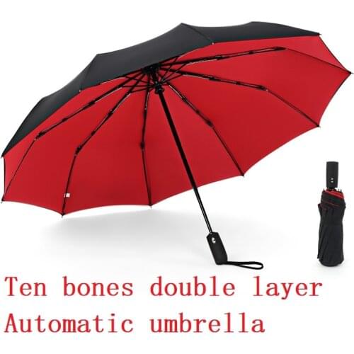 Windproof automatic bi-folding umbrella men and women high-end business umbrella men and women gift umbrellas