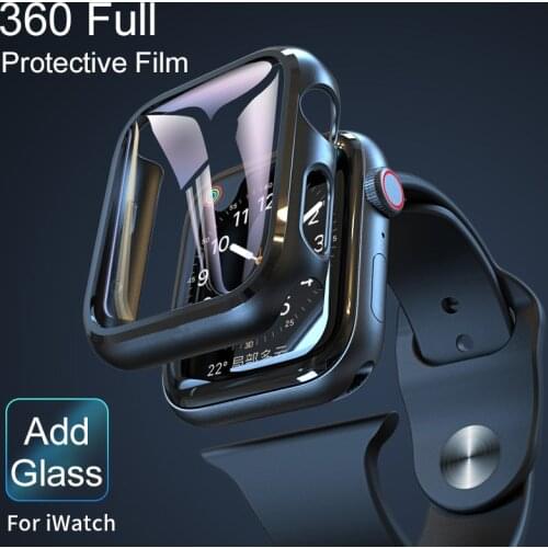 100D Tempered Glass For Apple Watch 44mm 38mm 42mm 40mm Series 6 5 4 3 Full Cover Curved Edge Frame Screen Protector For iWatch