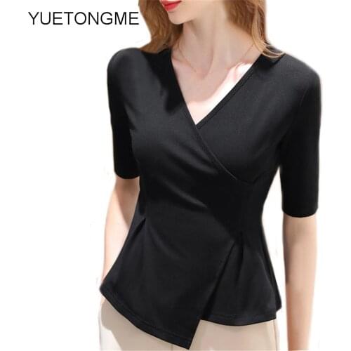 Plus size Women Sexy T-shirt half Sleeve Top europen Women T-shirt Summer Casual Tops White Fashion T-shirt