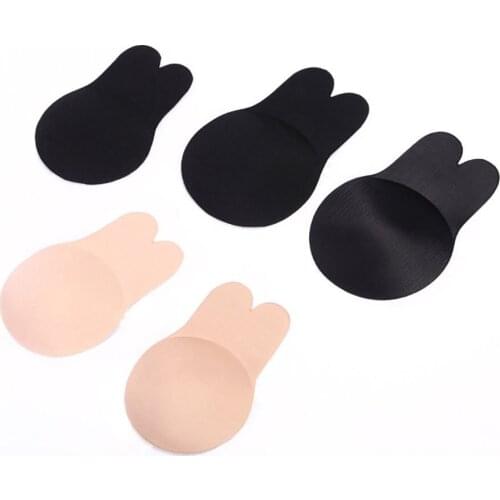 Female Anti-Bump Lift Chest Stickers Breathable Rabbit Ear Chest Stickers Anti-Sagging Invisible Bra Without Steel Ring 2019
