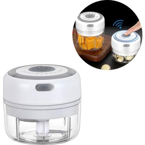 100/250ml Mini USB Wireless Electric Garlic Masher Press Mincer Vegetable Chili Meat Grinder Portable Food Chopper Kitchen Tools