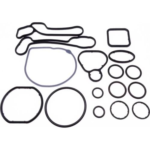 15pcs for Chevrolet Cruze 1.6L 1.8L Opel Orlando Astra Rubber Engine Oil Cooler Gasket Repair Kits 55354071 55354068 55355603