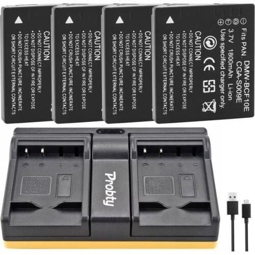 DMW-BCF10E Battery & Charger for PANASONIC Lumix DMC-F2 DMC-FH3 FH20 FH22 DMC-FH3 DMC-FT3 DMC-FT4 DMC-FX68 DMC-FX700 DMC-FH20
