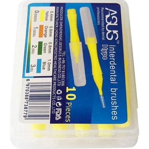 ASUS 10Pcs/Box 0.4MM Straight Interdental Brush Interdental Brush Teeth Cleaning Interdental Brush