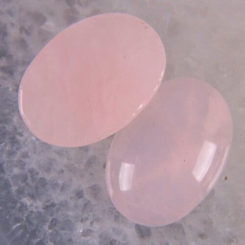25x18MM Rose Crystal Oval Cabochon CAB GEM Bead (2 pcs/lot) H031