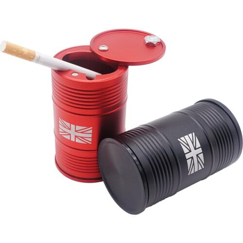 For MINI Cooper R55 R56 R60 Countryman JCW S F54 F55 F56 F60 Accessories Aluminum 60*60*98 mm Cylinder Oil Drum Car Ashtray Tank