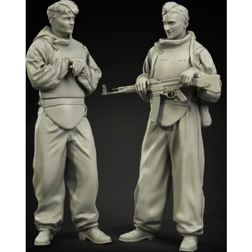 1/35 Resin Figures Model GK Kits 2 soldier Unassambled Unpainted C649