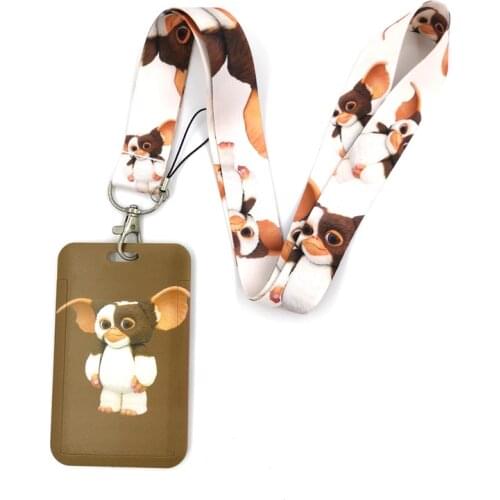 Gremlins Gizmo Creative Lanyard Card Holder Student Hanging Neck Phone Lanyard Badge Subway Access Card Holder Accessories Gifts