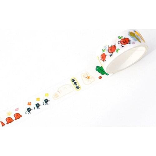 Kawaii Cartoon Character Animal Masking Tape Decorative Tape Hand Account Photo Album Scrapbook Label Stationery