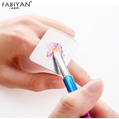 Stainless Steel Mini Palette Ring Nail Art Cosmetic Makeup Gel Mixing Paint Manicure Painting Tool