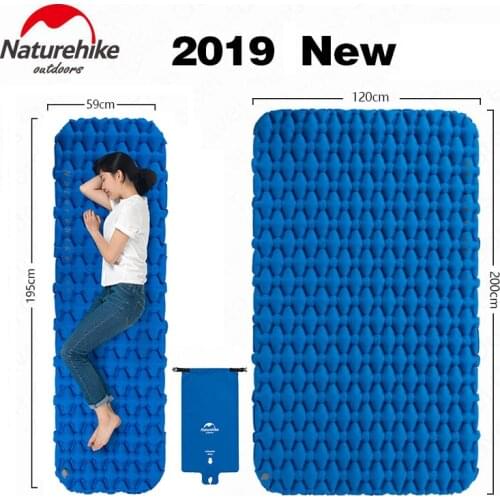 Camping sleeping gear pad mat air bag mattress used in conjunction with a sleeping bag to provide padding and thermal insulation