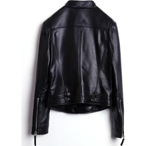 Genuine Leather Jackets Women Natural Sheepskin Coat Female Spring Autumn Short Montone Jacket Outwear Clothes LWL1449