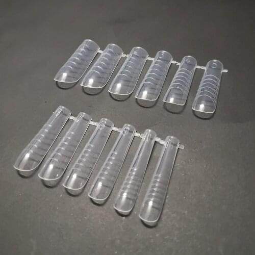 New Dual Nail Forms Guide Mold Builder Manicure Tools Transparent Tips Nails Art UV Gels System Thick Extented Coffin Model