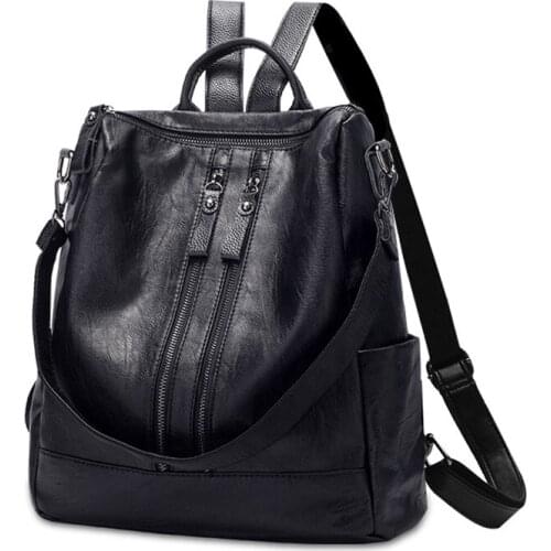 082118 new hot yesetn women PU leather backpack lady casual travel bag
