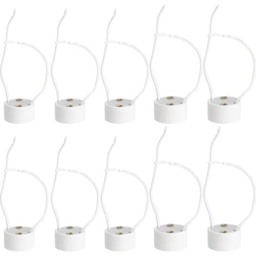 2021 New GU10 Socket LED Bulb Halogen Lamp Holder Base Ceramic Wire Connector