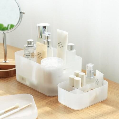 Plastic frosted transparent storage cassette cover cosmetic mask, storage box, desktop multifunctional storage box