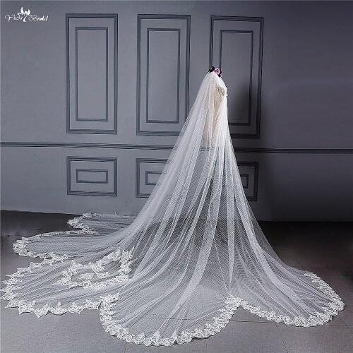 RSV114 Real Pictures Yiaibridal Bridal Accessories Dots Tulle Coupe Bordure Wedding Veil