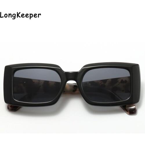 Fashion Square Big Sunglasses Women Rectangle Frame Transparent Brand Designer Retro Sun Glasses Male Graeen Brown UV400 Oculos