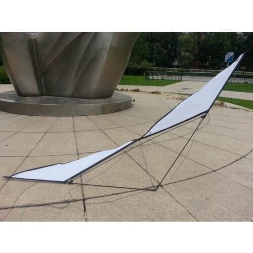Outdoor fun factory ripstop nylon vector fun unifilar stunt flying nylon kite single line kites delta sport stunt bar kiting