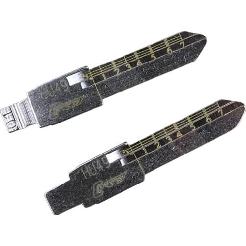 HU49 scale car key blade 01# Engraved Line Key Scale Shearing Teeth Blank