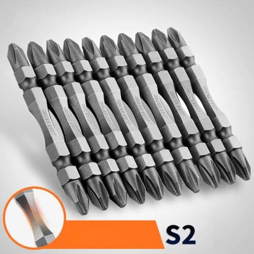 10pcs Steel Electric Screwdriver Hex Drill Bit Head Kit Strong Shank Magnetic Screwdrivers Parts Set