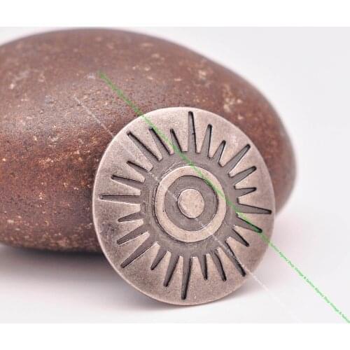 10X 29Mm Antique Silver Western Ancient Sun Totem Leathercraft Accessories Belt Wallet Leather Conchos Screw Back