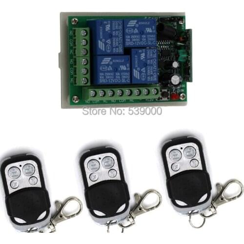 4CH wireless remote control switch system transmitter and receiver for electronic door window