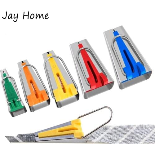 5 Sizes Sewing Fabric Bias Tape Maker Set 6MM 9MM 12MM 18MM 25MM DIY Patchwork Sewing Bias Tape Maker for Quilting Binding