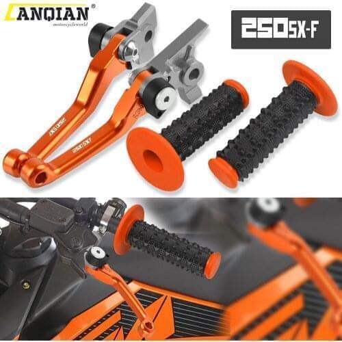Motorcycle Aluminum Dirt Bike Brake Clutch Levers 7/8'' Rubber Handle Bar Grip For 250SXF 250 SXF 250 SX-F 2005-2006 Accessories