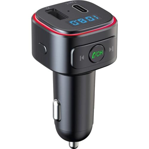 FM Transmitter Handsfree Bluetooth Car Kit MP3 Player With 5V 2.4A Type-C USB Car Charger FM Modulator Transmisor