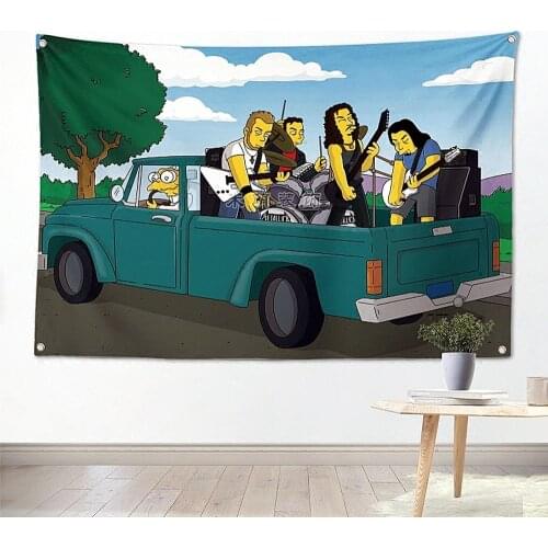 Large Music Illustrated Rock Hip Hop Reggae Posters Wall Stickers High Grade Canvas Art Four Holes Banners & Flags Home Decor z2