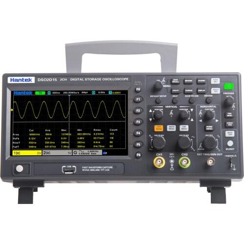 Hantek Digital Oscilloscope DSO2C10 2C15 2CH Storage Osciloscopio 100M/150M 1G Sampling DSO2D10 2D15 2CH+1CH With Signal Source